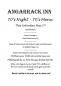 70's Night - 70's Menu